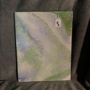 Acrylic pour on a 11x14 canvas